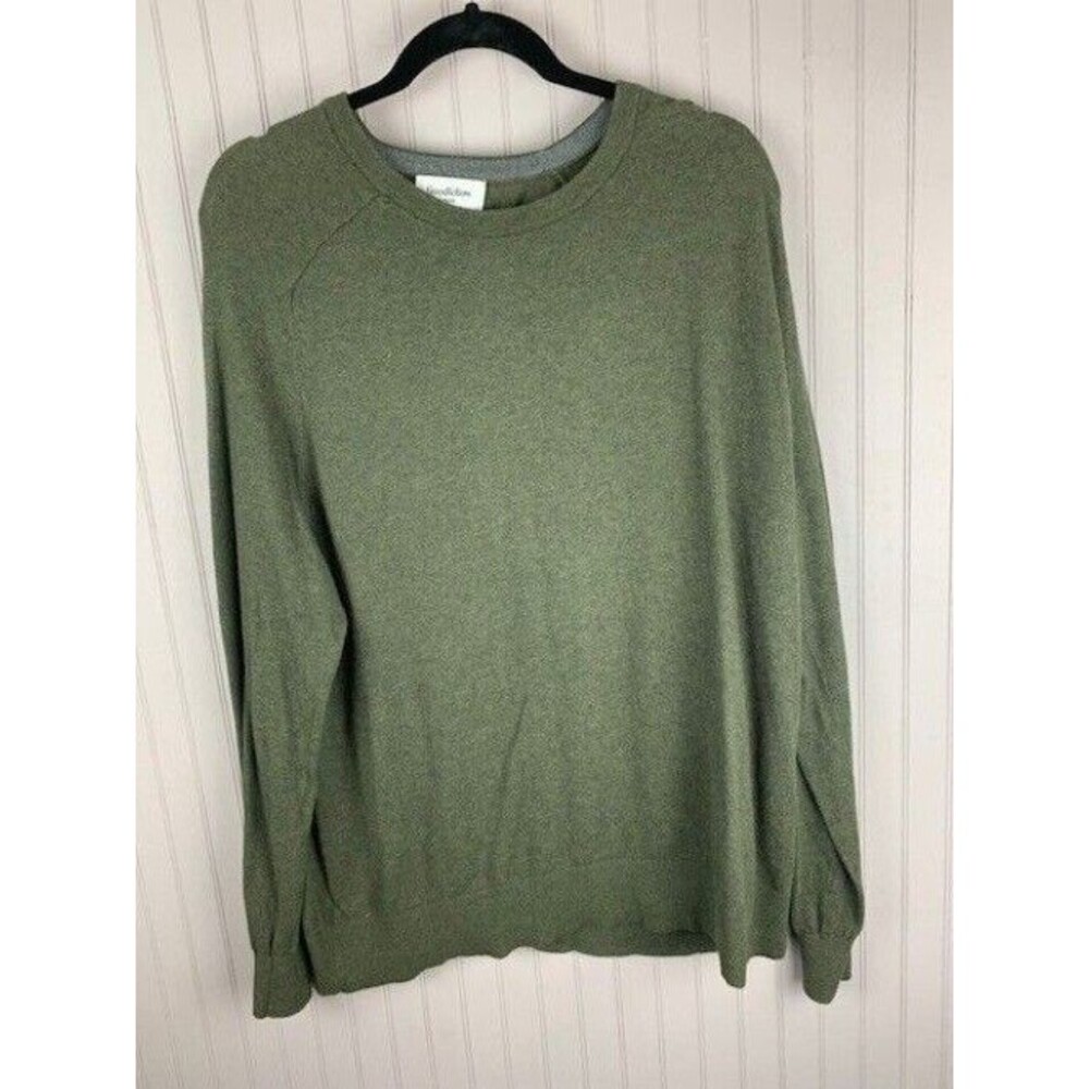 Goodfellow Size XL Mens Olive Green Sweater Long Sleeve